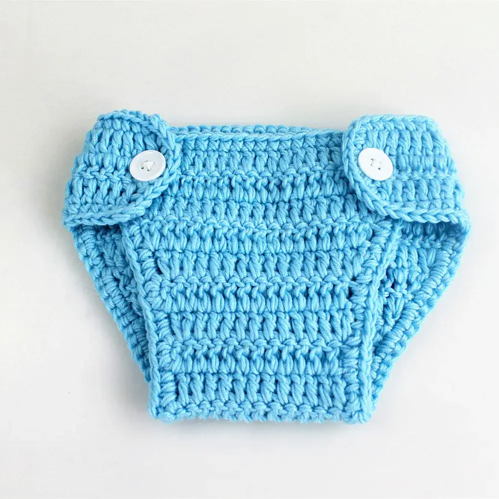 Baby Monster Photo Costume Blue Knitted Owl Set - Image 5