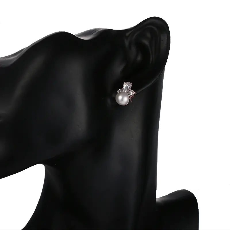 Japanese Zircon Flower Earrings for Women