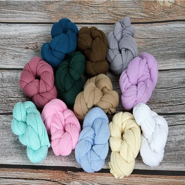 Children's Photo Props Sweet Baby Bow Newborn Elastic Knitted Wrapping - Image 14