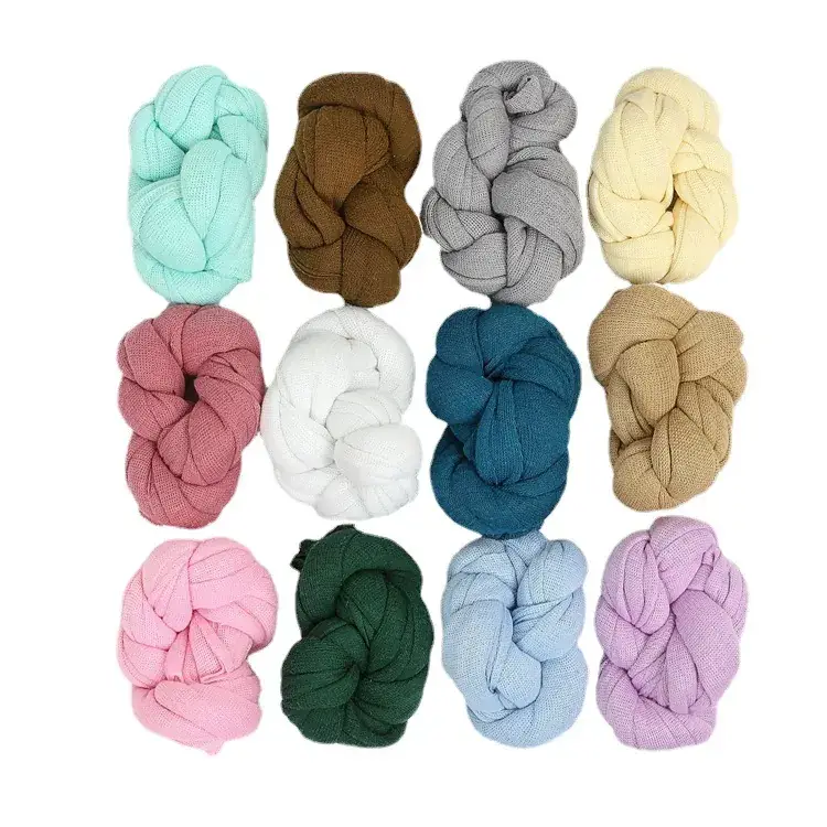 Children's Photo Props Sweet Baby Bow Newborn Elastic Knitted Wrapping - Image 17