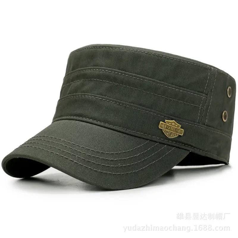 Men's Black Iron Visor Cap with Gold Logo - Image 3