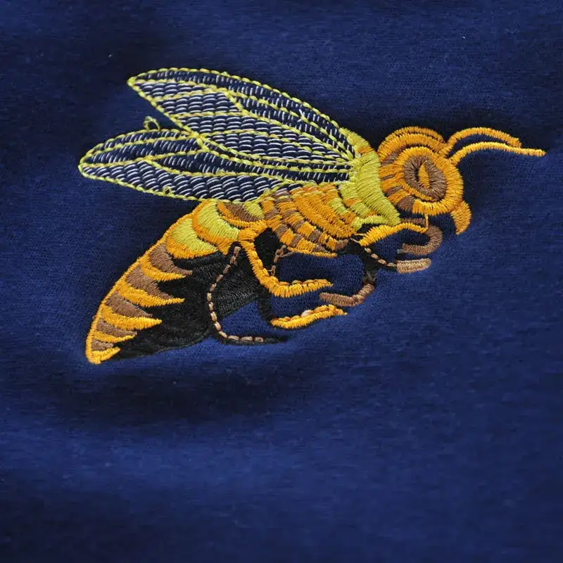 Blue Bee Print Boys Sweatshirt Non-Fleece Warm - Image 4