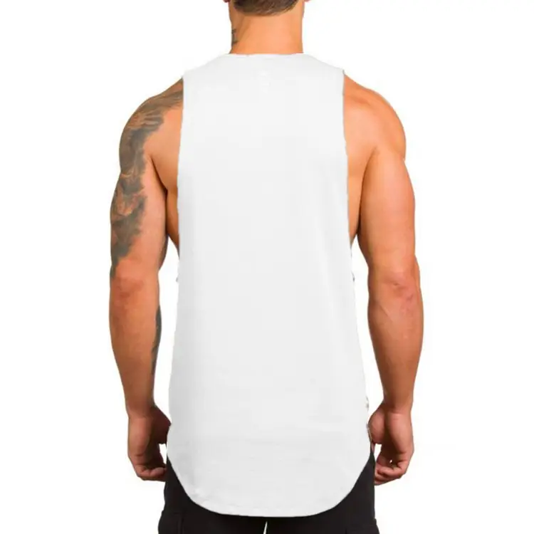 Men Cotton Sweat Vest Grey Bodybuilding Fit - Image 6