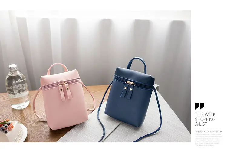 Women's Small Square Crossbody Bag Red Mobile Phone Bag — feature 15