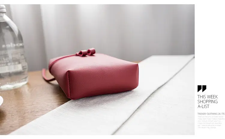 Women's Small Square Crossbody Bag Red Mobile Phone Bag — feature 21