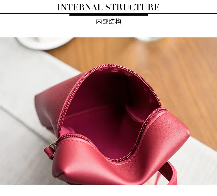 Women's Small Square Crossbody Bag Red Mobile Phone Bag — feature 6