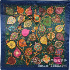 Mai Tong Silk Scarf 90x90cm Spring New Carriage Design — feature 12