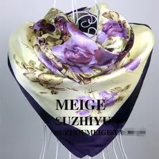 Mai Tong Silk Scarf 90x90cm Spring New Carriage Design — feature 16