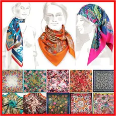 Mai Tong Silk Scarf 90x90cm Spring New Carriage Design — feature 2