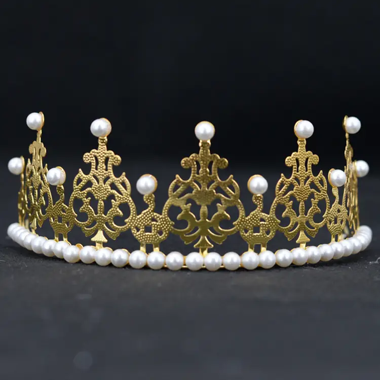 Silver Bridal Crown Headband with 7.4cm Height