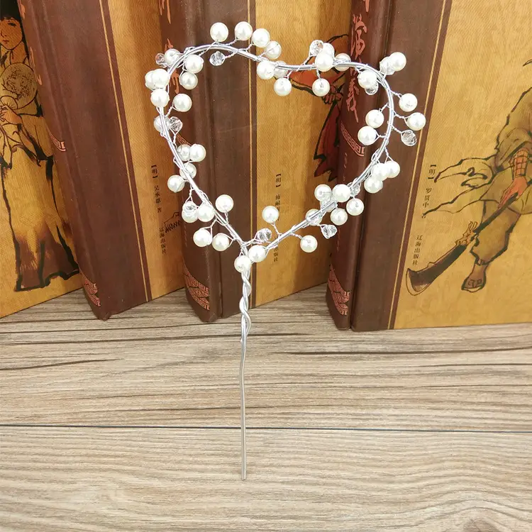 Silver Bridal Crown Headband with 7.4cm Height