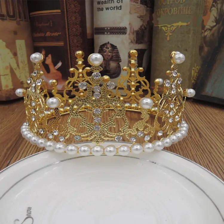 Silver Bridal Crown Headband with 7.4cm Height