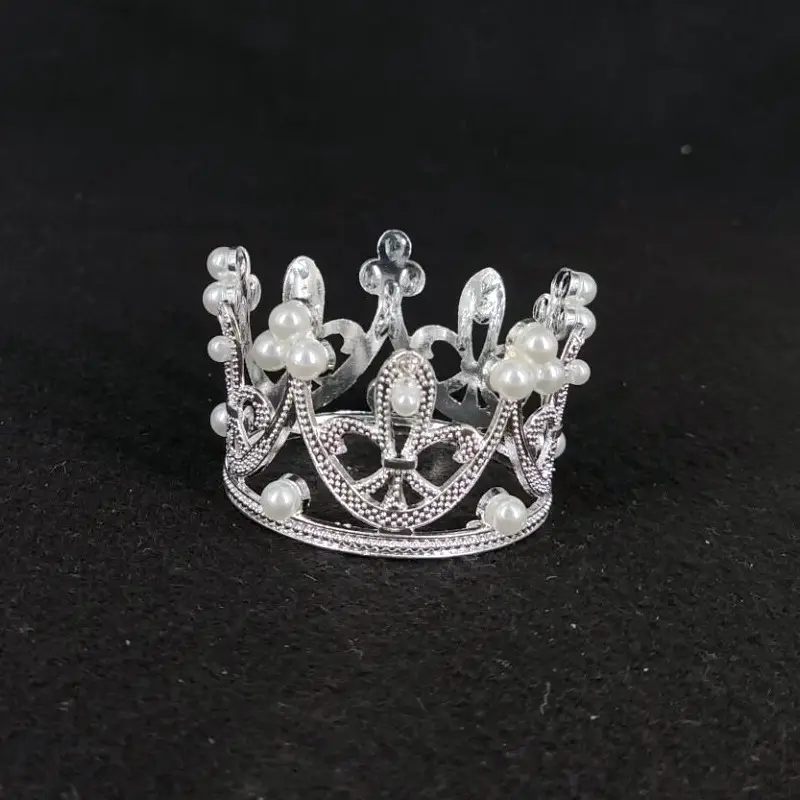Silver Bridal Crown Headband with 7.4cm Height