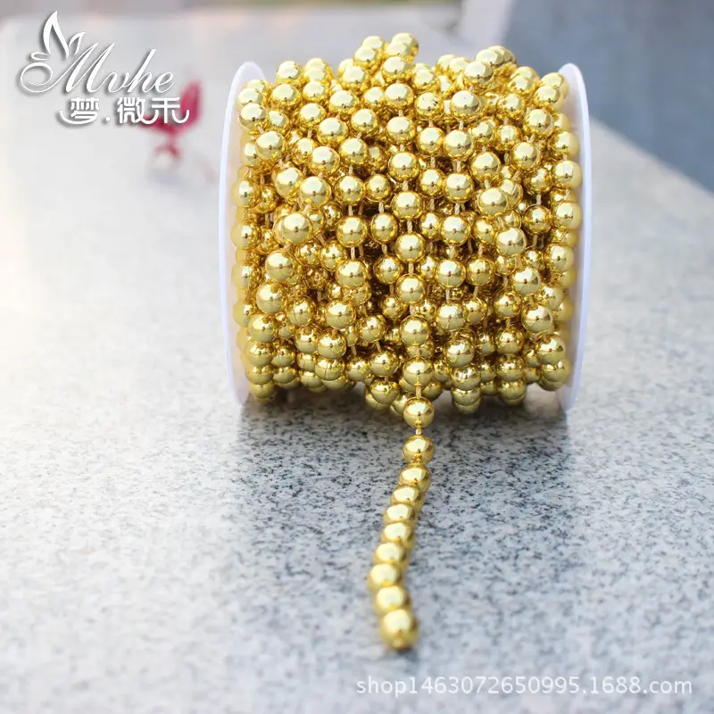 8mm Gold Plastic Beads for DIY Decor - Image 6