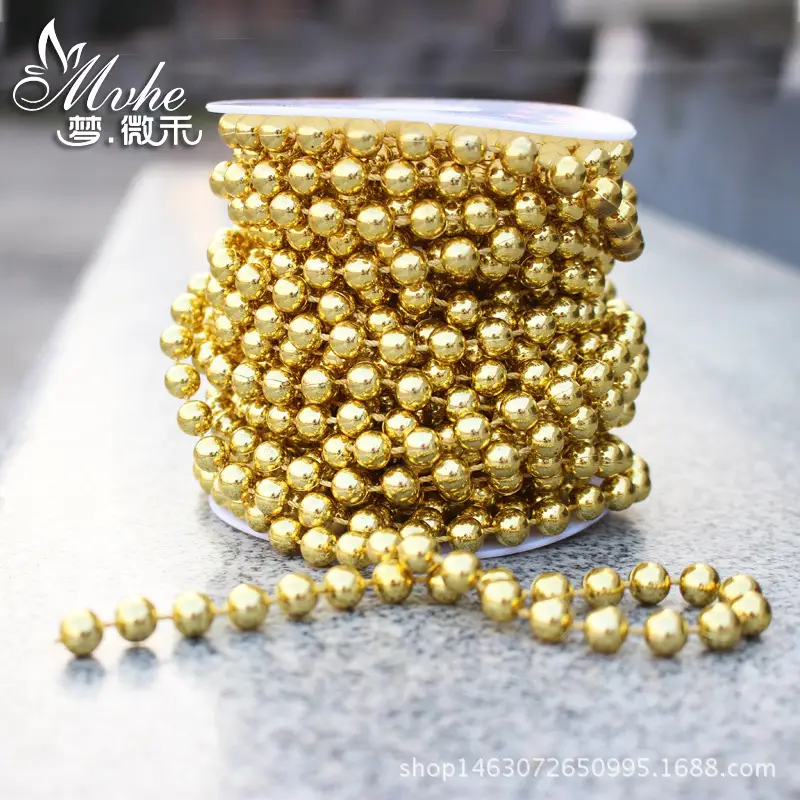 8mm Gold Plastic Beads for DIY Decor - Image 7