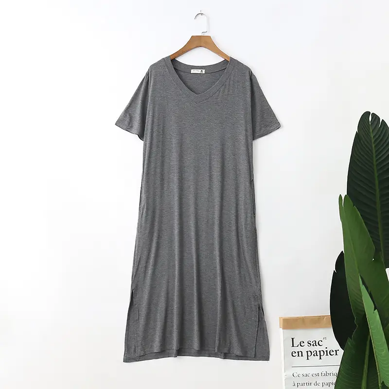 Black V Neck Plus Size Korean Style Dress - Image 4