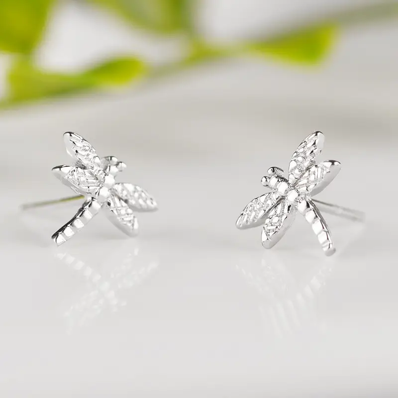 925 Sterling Silver Dragonfly Earrings for Women - Image 3