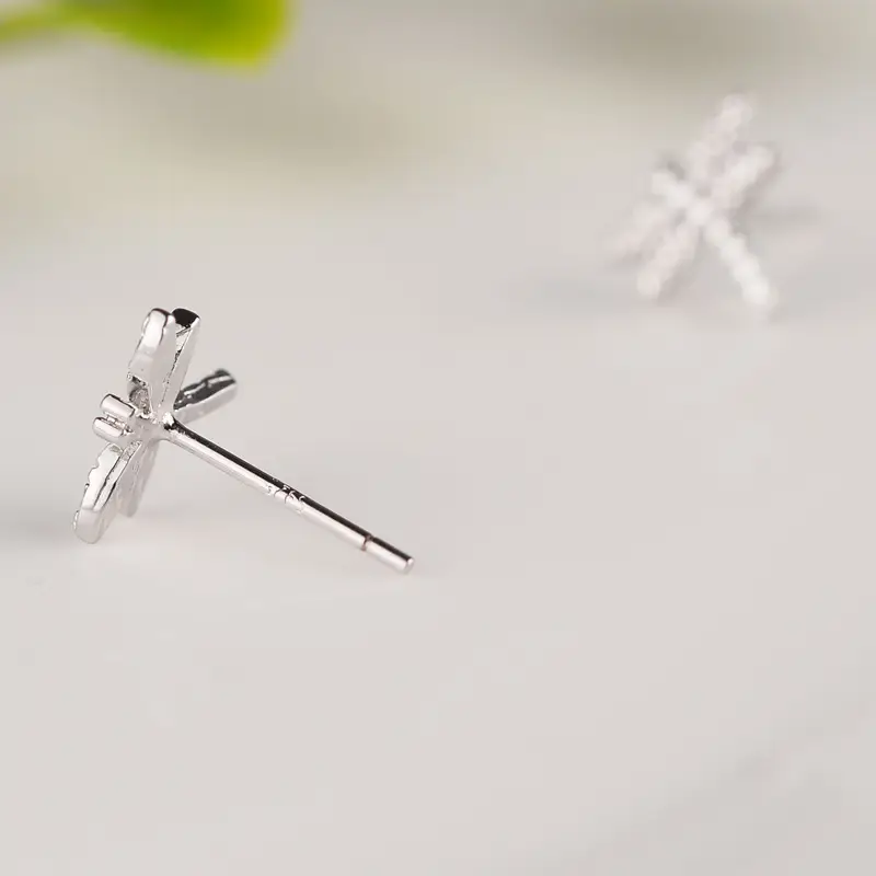 925 Sterling Silver Dragonfly Earrings for Women - Image 4