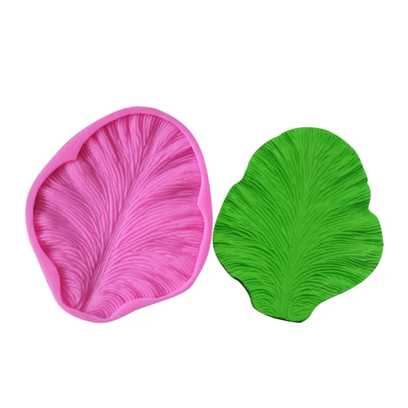 Silicone Flower Leaf Sugar Mold Pink Green 6Pcs - Image 7