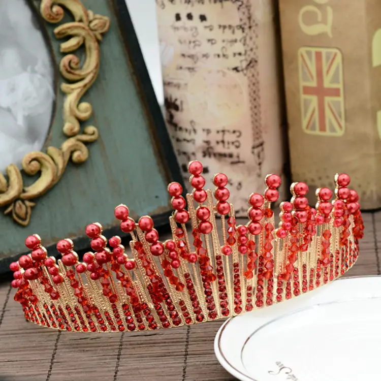 Crystal Pearl Crown for Bridal & Birthday Decor - Image 5