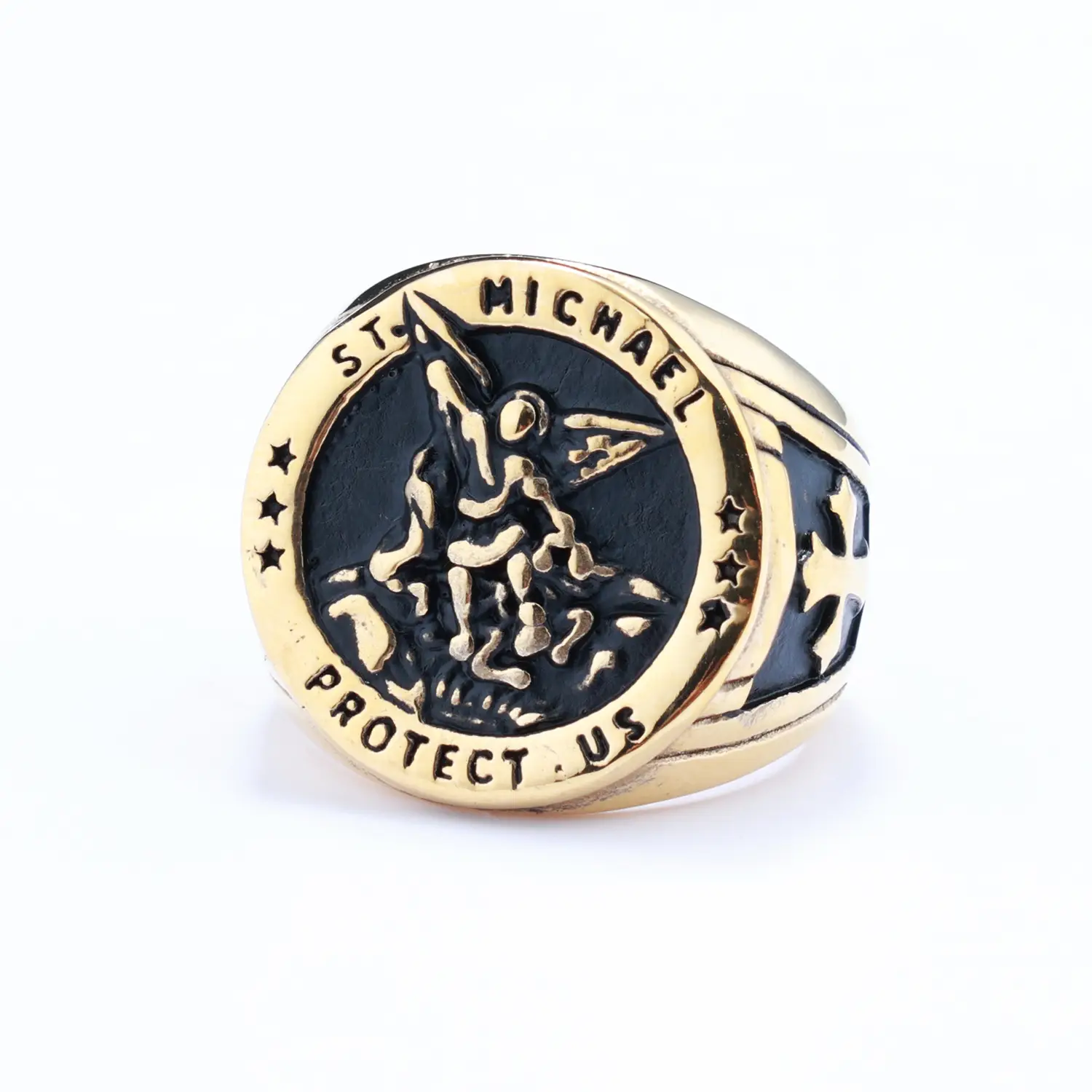 Men's Angel Cross Seal Ring 316 Ti Steel Hot Selling - Image 2