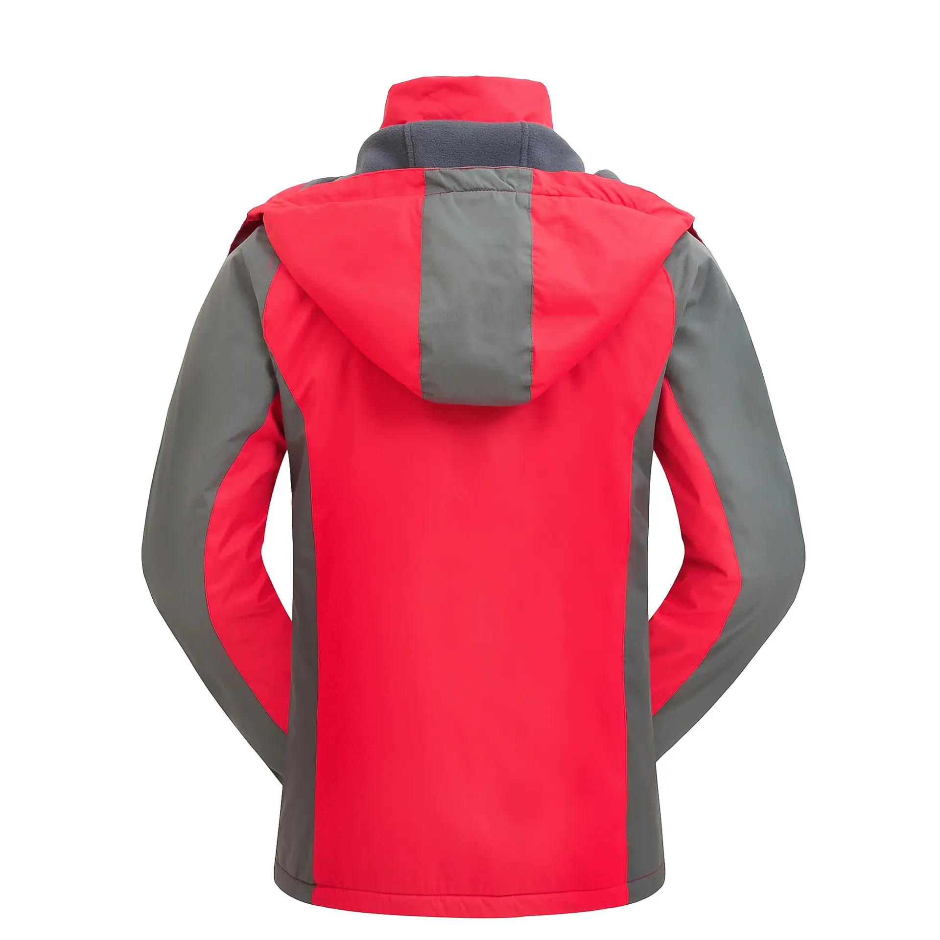 Winter Fleece Lined Jacket Blue Grey Hooded Workwear