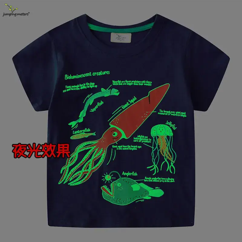 Boys T-Shirt Navy Blue Graphic Print Cross Border