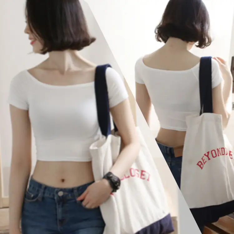 Women's Summer T-Shirt Black White Grey Yellow Short Sleeve - Image 5