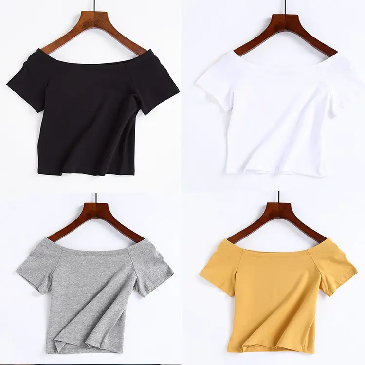 Women's Summer T-Shirt Black White Grey Yellow Short Sleeve - Image 6