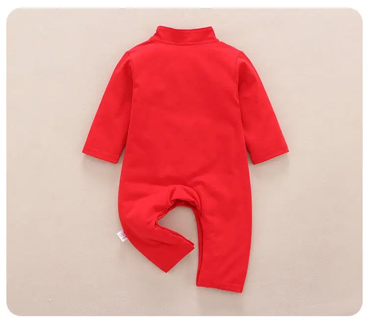 Red Chinese-style Baby Suit with Hat & Shoes — feature 6