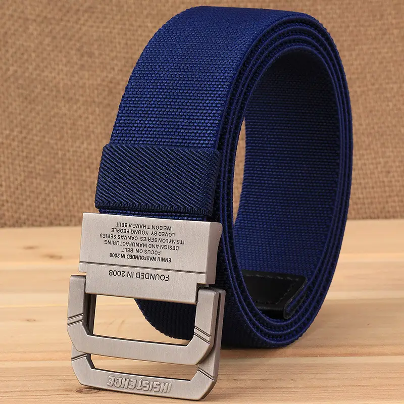 Ennius Double Loop Nylon Belt Blue Men's Tactical Outdoor