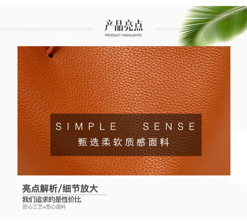 2025 New Korean Style All-match Litchi Pattern Open Portable Shoulder Bag Women's Bag Four-piece Set Women's Bag for Foreign Trade — feature 10