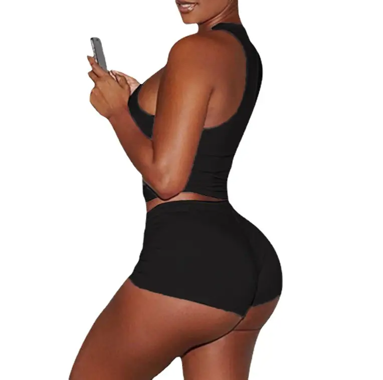 2025 Black Camisole Two-Piece Set Off-Shoulder Slimming
