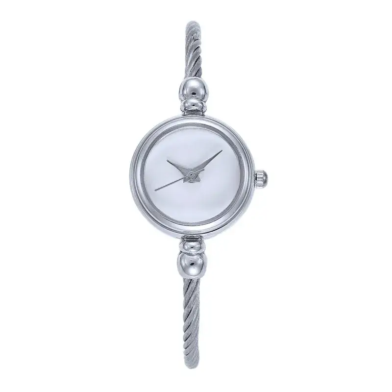 Women's Gold Braided Watch Set with Black Dial - Image 2