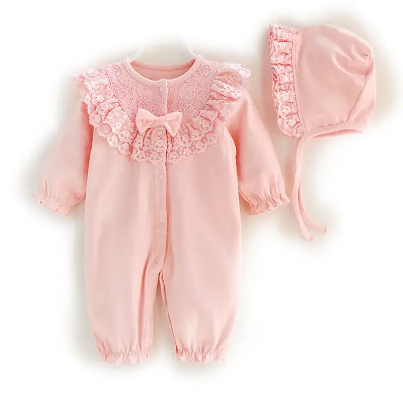 Pink Newborn Siamese Baby Suit Pure Cotton 2017 - Image 5