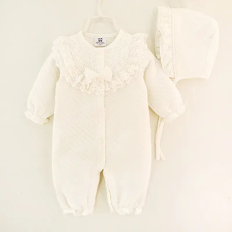 Pink Lace Baby Crawling Set for Newborns - Image 10