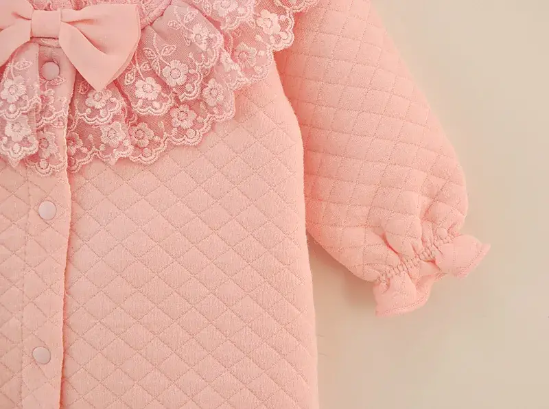 Pink Lace Baby Crawling Set for Newborns — feature 10