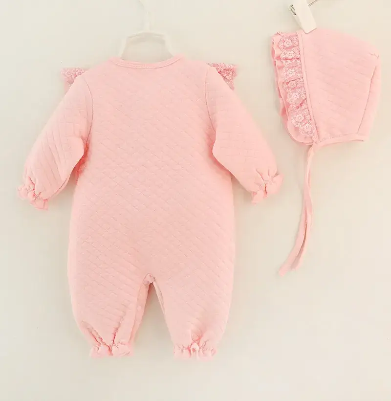 Pink Lace Baby Crawling Set for Newborns — feature 4