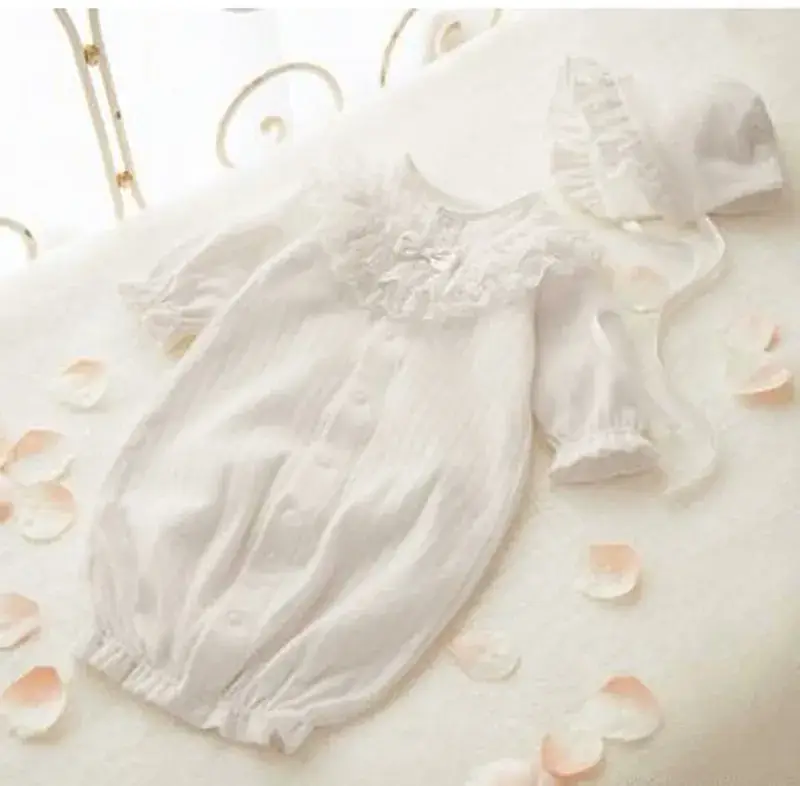 Pink Lace Baby Crawling Set for Newborns — feature 7