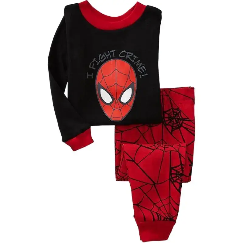 Spiderman Baby Cotton Pajamas Red Blue 3-8Y