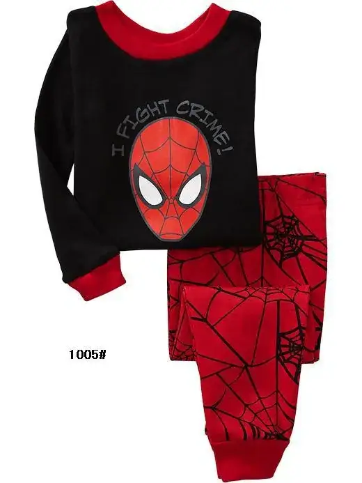 Spiderman Baby Cotton Pajamas Red Blue 3-8Y - Image 2