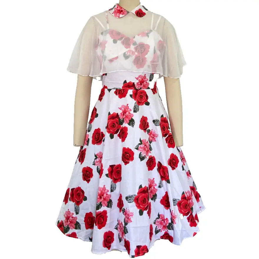 Black A-Line Hepburn Style Dress with Patchwork Design — feature 16