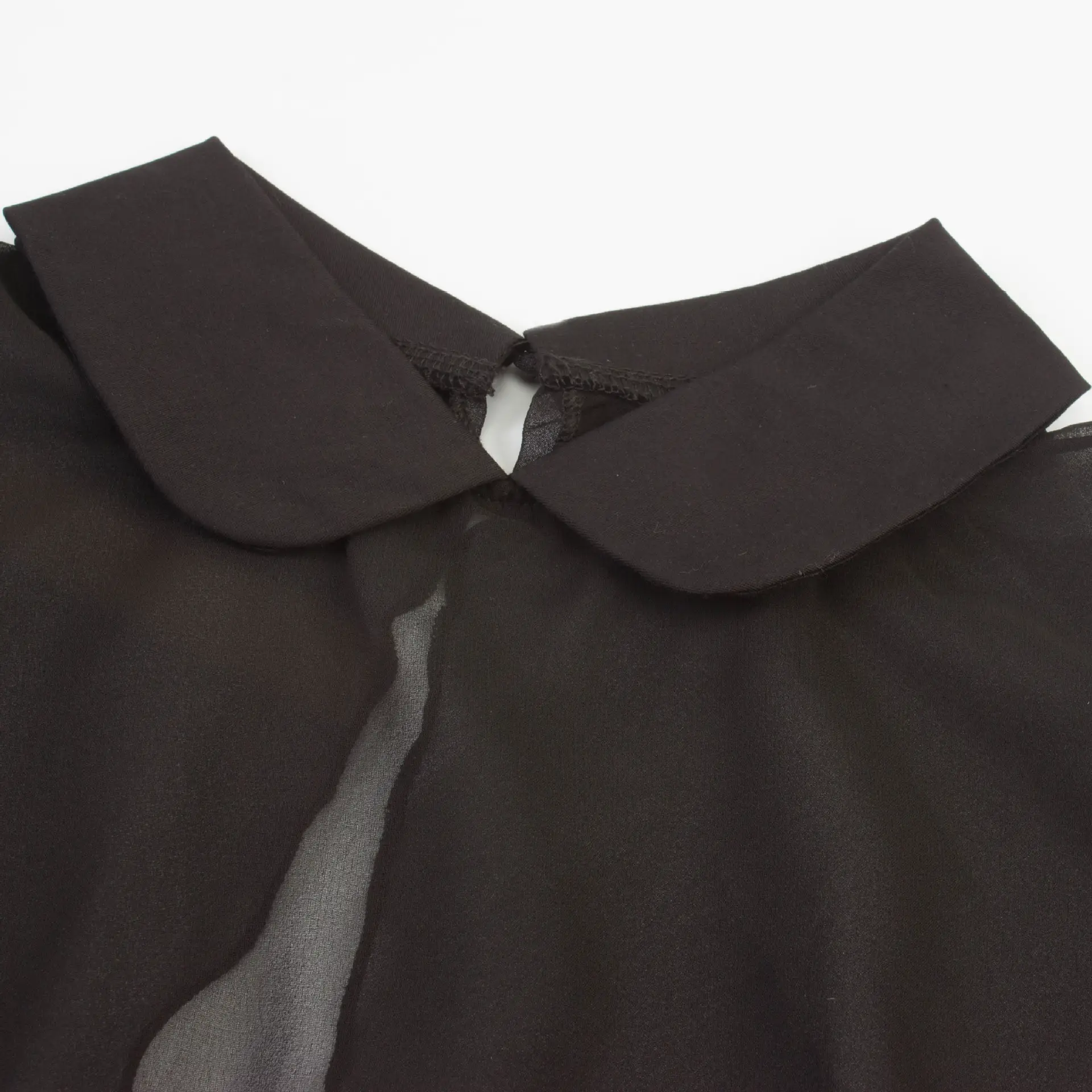 Black A-Line Hepburn Style Dress with Patchwork Design — feature 9