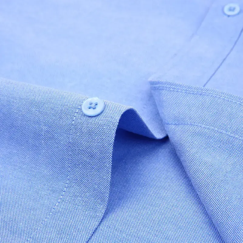 Men's Grey Oxford Shirt Long Sleeve Ironing Free - Image 9
