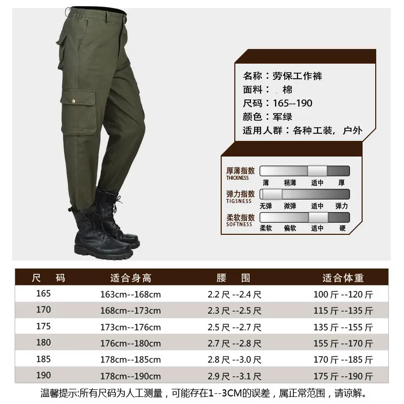 Men's Thickened Welder Pants Multi-Pocket Auto Repair Work Pants - Image 4