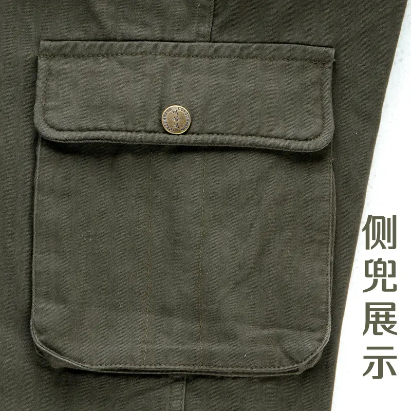Men's Thickened Welder Pants Multi-Pocket Auto Repair Work Pants - Image 5