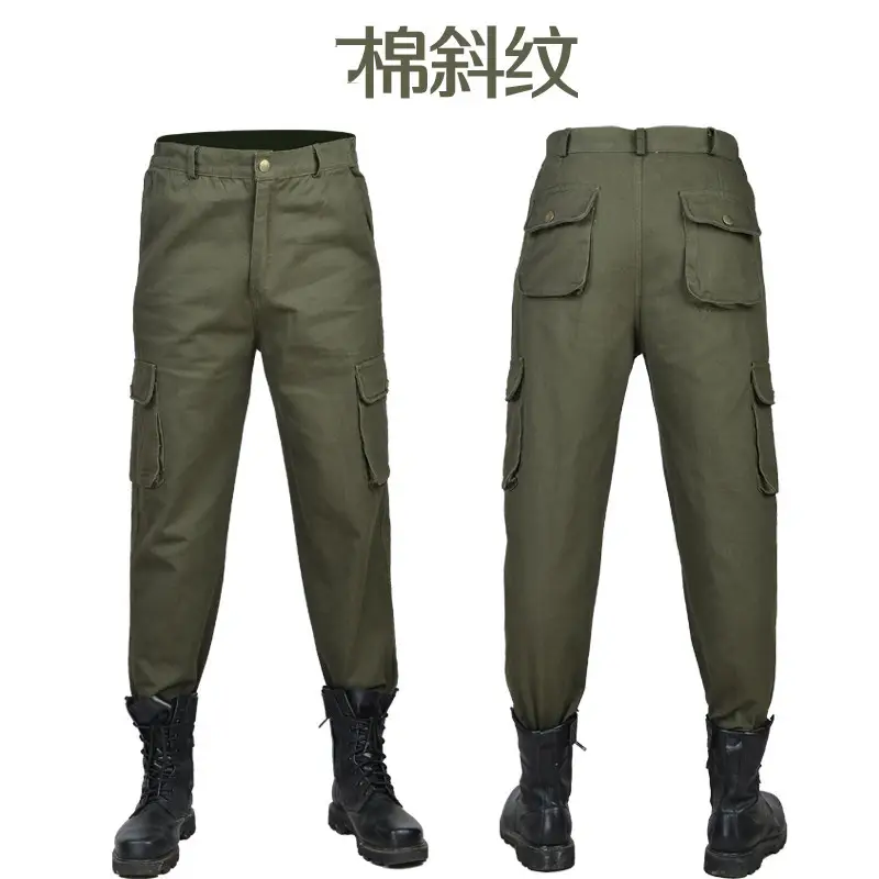 Men's Thickened Welder Pants Multi-Pocket Auto Repair Work Pants - Image 2