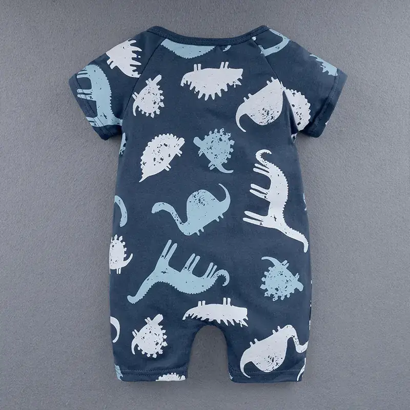 Newborn Cotton Romper with Lion Print One-Piece