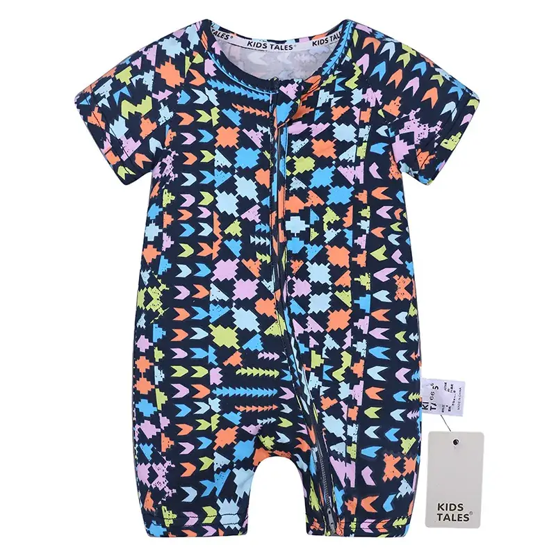 Newborn Cotton Romper with Lion Print One-Piece