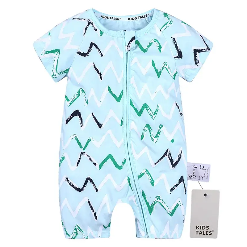 Newborn Cotton Romper with Lion Print One-Piece